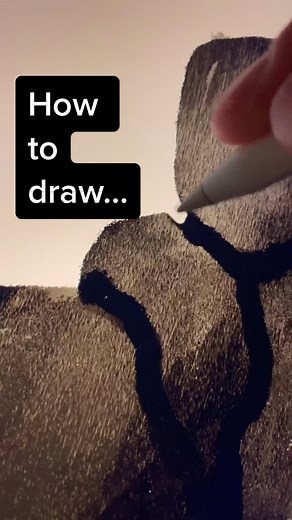 How to draw a creepy rock thing #howto #tutorials #foryoupage #scary #scarytiktoks #cryptid #howtodraw