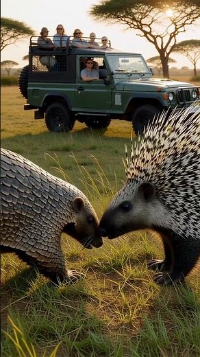 Unbelievable! Pangolin Meets Porcupine 🦔 | Rare Wildlife Moment in Africa