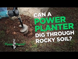 Watch Stuart Moore from Landscape Rescue dig rocky clay soil with a Power Planter earth auger.