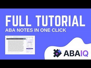 ABAIQ Full Tutorial | ABA Session Notes in One Click