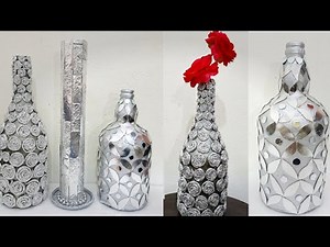 💕3 Aluminum foil craft ideas | Aluminium foil Bottle Art | DIY Aluminium foil | best out of waste