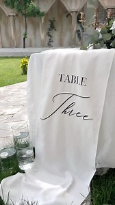 Fabric Table Number Sign, Custom Table Banner for Wedding, Linen Table Runner Sign, Minimalist Reception Decor, Personalized Table Label - Etsy