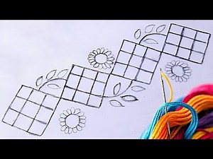 Very Cute Border Embroidery Design | Hand Embroidery | Hand Embroidery For Beginners