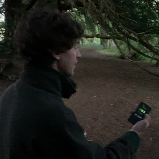 Listening to bats on my bat detector!!