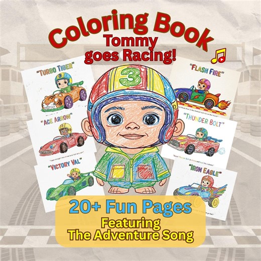 Cars Coloring Book With a Story and Adventure Song (digital Download) - Etsy