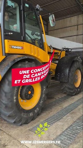 Les mergers spécialiste du stockage à plat des céréales. Caniveaux et grilles de ventilation .