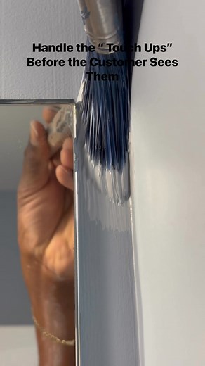 As a contractor when we finish a paint job it’s always so anxious to do that final walkthrough. Because honestly we just want to get PAID but we know that final walkthrough is the FINAL BOSS. One thing I learned is to do my own final walkthrough after the team and I are complete. So no more scary BLUE TAPE SCENES… Handle the touch ups before telling the customer …” We’re Done” | Rolling Shades Painting Co | Facebook