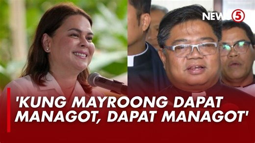 'PROSESO ANG DAPAT MANAIG' Ito ang posisyon ng Palasyo nang tanungin ukol sa pangatlong impeachment complaint na inihain ng religious groups at ilang abogado laban kay Vice Pres. Sara Duterte ngayong Lunes, Feb. 9. For more videos, visit us at www.news5.com.ph | News5