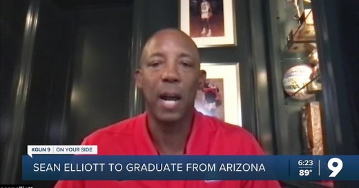 Decades later, former Arizona Wildcat Sean Elliott graduates from Arizona