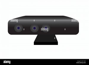 Illustration of motion detection system with a camera for video game consoles, vector of sensor able to detect motions and gestures of gamers/ games Stock Vector Image & Art - Alamy