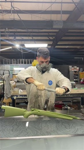 Custom hydrographics on a hunting rifle #camo #hunting #hydrodipping