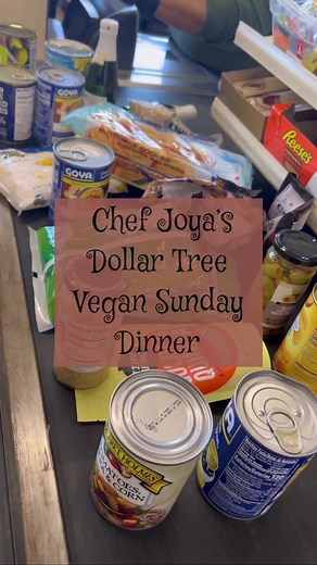 95K views · 5.6K reactions | Dollar Tree Vegan Dinner. People often asks what inspires me and it’s honestly myself. I’ve always made it happen and never stop looking up when things seems to go on another direction. I’m forever thankful for my humble beginnings. Those who knew me then and to see me now makes everyone so proud #chefjoya #food | Chef Joya | Facebook