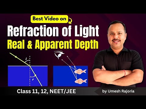 5. Refraction of Light | Real depth and Apparent Depth | Mirror Formula | Ray Optics | 12th Physics