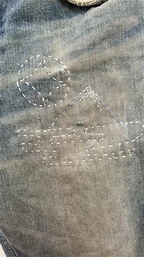 new repair patterns #fyp #sashiko #vintagelee | sachiko