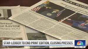 Newark Star-Ledger to end print edition, closing presses