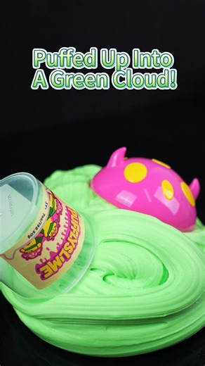 slymuslime | Slime Puffs Up Into A Fluffy Green Cloud 🤯#slime #slimeusa #pufflyslime #green #fypage✨ #slymu #slymuslime #puff | Instagram