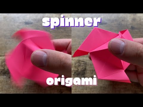 EASY SPINNER ORIGAMI TUTORIAL ANTI STRESS PAPER TOY | HOW TO MAKE SPINNER ORIGAMI EASY FOLDING CRAFT