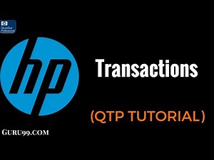 How to use Transactions in QTP/UFT