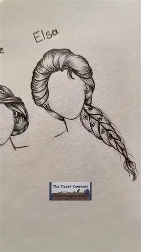 Elsa❄️hair drawing tutorial ✨ #disney #howtodraw #art #elsa #disneyprincess #arttutorial
