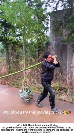 Solo Log Moving – A Clever Leverage Trick to Save Your Back! 💡