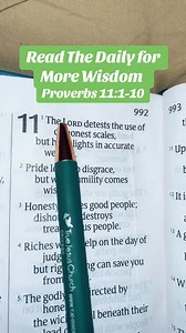 1K views · 25 reactions | Proverbs 11:1-10 Offers wisdom on...