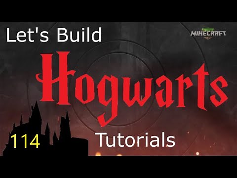 Lets Build Hogwarts in Minecraft Tutorials Part 114. Twin Towers Detailing part 2