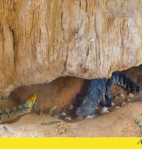 7.2M views | Giant snakes attack the crocodile nest. | Teamhorror | Facebook