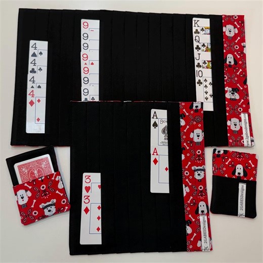 Card Game Organizer Mats: Canasta, Samba, Queens - Set of 2   Card Pockets - Etsy