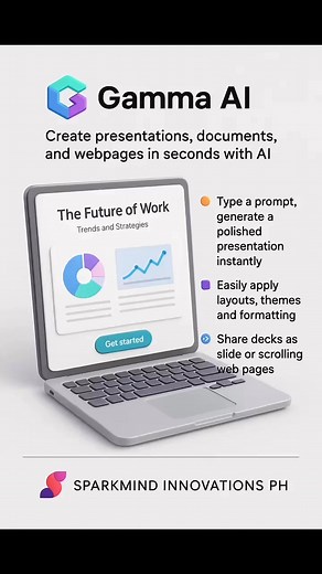 Your team is spending too many hours fixing slides, reformatting decks, and rewriting content that AI could generate in minutes.Meet Gamma AI — the tool that turns your ideas into clean, scrollable presentations, polished documents, or mini-webpages… instantly.Type your prompt.Gamma handles the layout, the visuals, the structure, the copy.You get a presentation that actually looks like someone spent hours on it.For founders, managers, marketers, and operators who need speed without sacrificing s