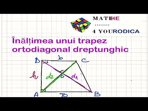 Trapez dreptunghic ortodiagonal- înaltimea este media geometrica a lungimilor bazelor trapezului
