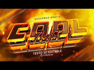 TEXTO 3D EDITABLE CINEMA 4D / Texto 3D Para Flyers / Descarga Gratis