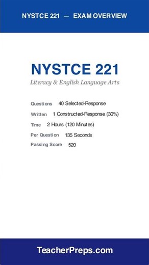 NYSTCE 221 Exam Overview | Teacher Certification | #Shorts