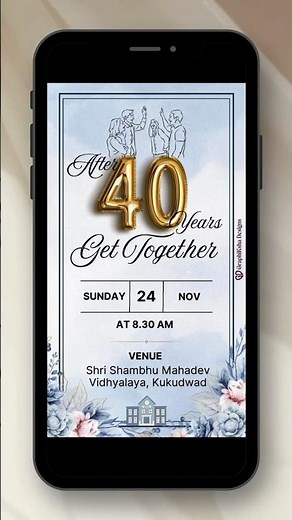 School Reunion Invitation By GraphiKsha Designs #einvitation #schoollife #schoolreunion #invitation