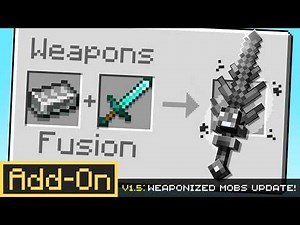 WEAPONS FUSION 1.5 ADDON… 70+ INSANE OVERPOWERED Weapons in Minecraft Bedrock!