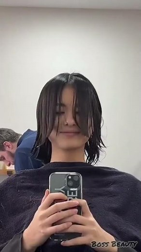 Getting a new TOMBOY Haircut | Fluffy Hair | Wolf Mullet cut