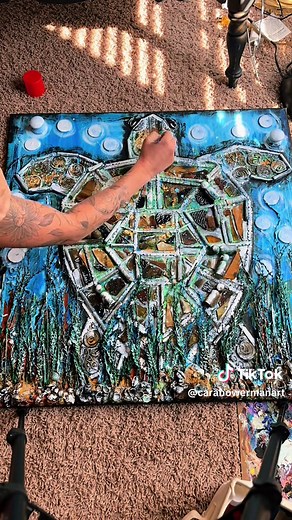🎨🌊🐢 Dive into my newest found object assemblage collage that celebrates endangered sea turtles and the power of recycling. ♻️💙 Join the movement and spread the love for our oceans. 🌍✨ #SaveOurTurtles #RecycledArt #EndangeredSpecies #OceanConservation #EcoHeroes #ArtWithPurpose #SustainableLiving #UpcycledCreativity #ProtectOurPlanet #SeaTurtleLove #SaveTheSeas #GoGreen #InspiredByNature #seaturtleconservation #seaturtles #endangeredspecies #endangeredanimals #endangered #climatechange