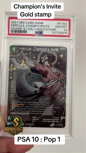 2021 Dragon Ball Hercule, Champion’s Invite Final Championship Pack 2021 Vol.1✨ Gold✨POp 1 .