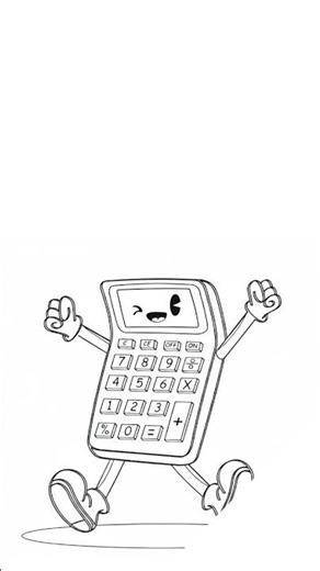 cute calculator drawing