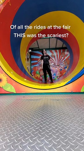 Rides spinning 75 feet in the air at max speed... awesome. But the fun house tunnel...absolutely not. #indianastatefair #amusementpark #clumsy #awkward #asd #fyp