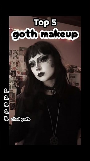Top 5 goth makeup #alt #goth #gothic #grunge #emo