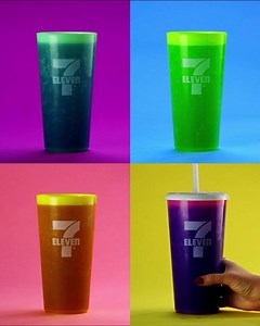 The new Color Changing Cup is like a #mood ring but in shape of a cup and it changes colors when you put your fav drink in it! #woah | 7-Eleven