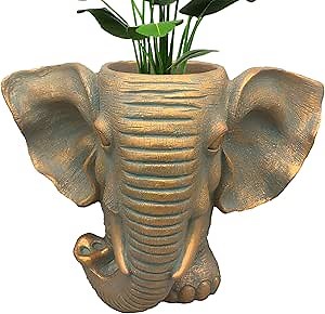 Standing Elephant Planter Elephant Flower Pots for Indoor/Outdoor, Large