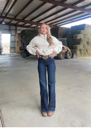 they’re so comfy!!! just size down!!!! #jeans #bootcutjeans #boots #cowgirl #westernfashion