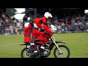 IMPS junior motorcycle display team stunt show during 2024 City of Perth Salute in Scotland