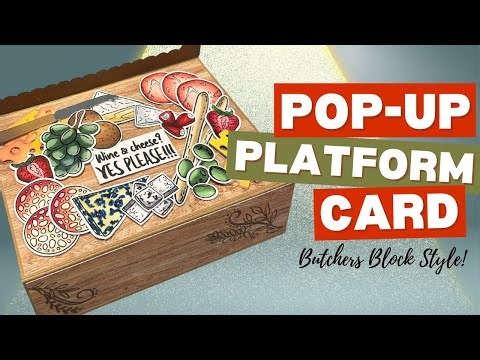 Pop-Up Platform Box Card | Butchers Block Style