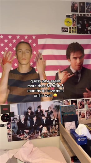 K-Pop Fan Displays PC Collection on Wall