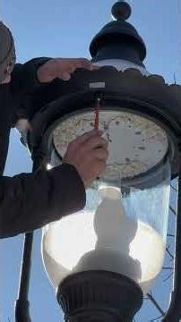 From Snow to Glow Lamppost Install