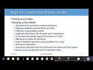 OOAD Lecture 21: Domain Class Model, State Model