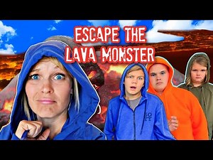 ESCAPE the LAVA MONSTER Game in REAL LIFE! Original Roblox Game