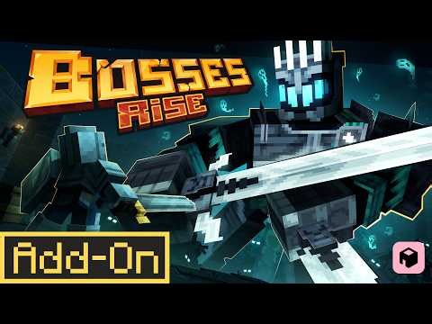 BOSSES RISE ADDON - Minecraft Bedrock Just Got EPIC Souls like Boss Fights!